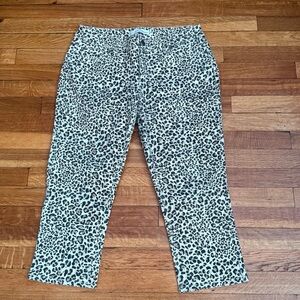 1946 Denim Contemporary Pants Women Size 12 Brown Camouflage Cotton Rayon